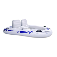 Personnalisé Sport Yacht Piscine Flotteur 2 Personne Chaise Gonflable Salon Eau Flottant Rangée 2 Places Chaise Longue Île Flottante
