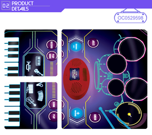 Batterie et clavier pour enfants tapis de batterie électronique piano jouet instruments de musique tapis de gymnastique - Product Image 3