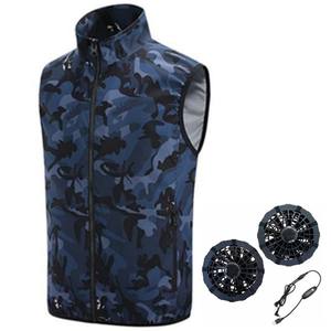 KC <span class=keywords><strong>ventilateur</strong></span> 8.5 M/S 2 pièces installé <span class=keywords><strong>à</strong></span> l'intérieur gilet avec <span class=keywords><strong>ventilateur</strong></span> intégré gilet de haute qualité Anti Uv <span class=keywords><strong>ventilateur</strong></span> pour les activités de plein air d'été - Product Image 5