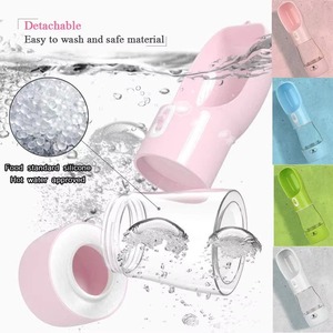 Taşınabilir köpek su şişesi sızdırmaz köpek evcil açık yürüyüş için içme besleyici ile su sebili gıda sınıfı plastik - Product Image 4