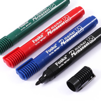 Ensemble de stylos marqueurs permanents Foska noir bleu vert rouge de haute qualité non toxiques pour le bureau et l'école