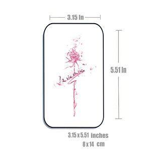 INKARTLINK <span class=keywords><strong>Tatouage</strong></span> temporaire en aquarelle en gros, citation <span class=keywords><strong>rose</strong></span>, La Vie En <span class=keywords><strong>Rose</strong></span>, lettrage français, petite fleur <span class=keywords><strong>rose</strong></span>, autocollant d'art corporel - Product Image 4