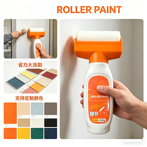 Pintura en rollo todo en uno para renovación de paredes del hogar, pintura en rollo inodora para interiores para reparaciones domésticas - Product Image 2