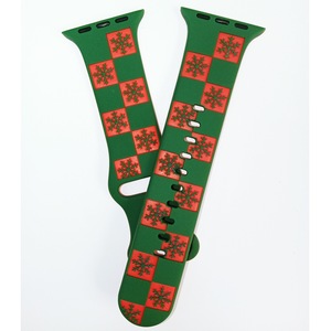 Phong Cách Mới Màu Kép Laser Engravable Silicone Ban Nhạc Đồng Hồ Khắc Tuyết Mô Hình Cho Apple Ban Nhạc Đồng Hồ Dây Đeo - Product Image 6