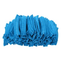 Bonnets bouffants non tissés jetables de 21 pouces Filet à cheveux pour salon spa et restauration Produit de sécurité avec clip pour espace de travail et hôpitaux sans poussière