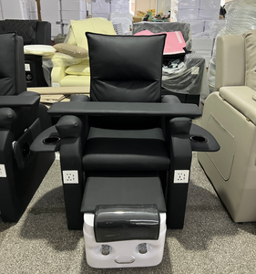 Fauteuil de manucure pour salon de beauté, avec spa pour les pieds, inclinable et réglable, en cuir PU personnalisé, pour pédicure, salon de beauté et SPA - Product Image 3