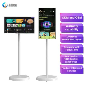 Hete Verkoop Multi-Punten Incell Platte Capacitieve Touchscreen Tv Smart Android Display 21.5 Inch Oprolbaar Draagbaar Smart Screen