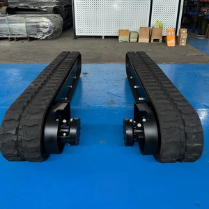 Chasis de orugas de caucho con capacidad de carga de 3T, sistemas de accionamiento por orugas hidráulicas y motor de alta velocidad, precio de fábrica y personalizable. - Product Image 1