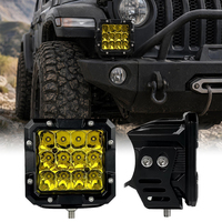 Luz de trabajo súper brillante de 5 pulgadas con 12 LED, cuadrada, con haz puntual, para SUV, camioneta, Jeep, 4x4, todoterreno, ATV, 12V, 24V