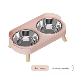 Comedero Automático para Mascotas, Plato de Plástico Resistente a las Hormigas con Botella de Agua Larga para Gatos - Product Image 2