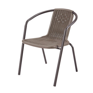 Restaurante Muebles de jardín al aire libre <span class=keywords><strong>Bistro</strong></span> Apilable Silla de comedor de ratán negro natural Moderna - Product Image 3
