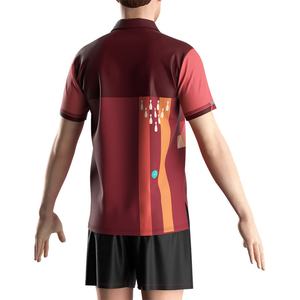 Camisa de Botones de Poliéster Estilo Vintage al por Mayor para Hombre, Diseño Transpirable con Estampado por Sublimación para Entrenamiento Físico - Product Image 6