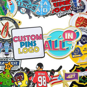 金属别针制造商定制锌合金运动卡通定制翻领别针徽章胸针硬软搪瓷别针带背衬卡 - Product Image 1