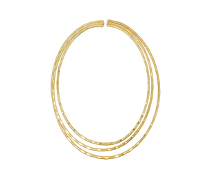 Ensemble collier et boucles d'oreilles plaqué or fait main élégant pour femme, bijoux ethniques tendance, accessoires de mariage - Product Image 1