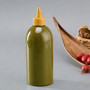 Bottiglia Boston Vuota per Alimenti da 500ml 16oz in PET per Olio d'Oliva con Etichetta Personalizzata e Tappo a Vite - Product Image 3