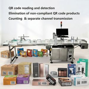Système d'inspection visuelle entièrement automatique avec collecteur de données QR pour la traçabilité anti-contrefaçon des aliments, des boissons, des sachets plats et des cartons - Product Image 1