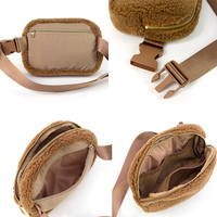 Winter Atumm Warme Harige Heuptas Zachte Borstelige Riemtas Verstelbare Outdoor Pluizige Crossbody Riemtas