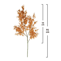 Tanaman Asparagus Fern Buatan Realistis, Batang Tanaman Palsu Kuning dengan Daun Berumbai untuk Dekorasi Kantor Hotel QYYN-1006