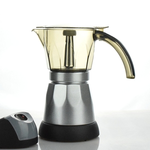 Venta caliente rojo azul plata 220 ~ 240V 480W 6 tazas portátil de aluminio Espresso <span class=keywords><strong>Mocha</strong></span> cafetera/eléctrica Moka Pot - Product Image 4
