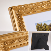 Cadres photo vintage français en relief, dorés et blancs, avec passe-partout, en gros, fabrication OEM, livrés en boîte pour la vente par correspondance