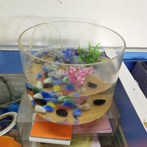 丸型円筒形カスタムサイズプラスチックアクリル製サステナブルで環境に優しい魚水槽（家庭/オフィス装飾用） - Product Image 3