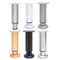 Pieds de support réglables en acier inoxydable pour meubles ; pieds de meuble ; rehausseurs de pieds de table ; pieds de canapé ; support TV ; table basse ; pieds de lit