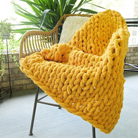 Fil à tricoter en velours de 2 cm pour bébé, fil chenille épais et moelleux pour tricot à la main, vente en gros d'usine