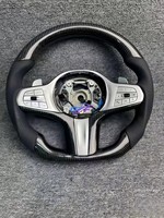 Volant de voiture LED en fibre de carbone pour BMW G30 G20 G01 G02 G05 G06 G07 M4 M5 F90 M8 X3 X4 X5 X6 F40 F44 F97 F98 F95 F96 G11 G12