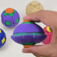 Vashine Balle anti-stress 3D imprimée, à presser et à tourner, en PLA écologique, jouet sensoriel sphérique pour enfants et adultes