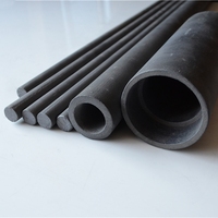 Tube en céramique de carbure de silicium (SiC) réfractaire, lié par réaction, fritté, de haute pureté et résistant aux hautes températures industrielles