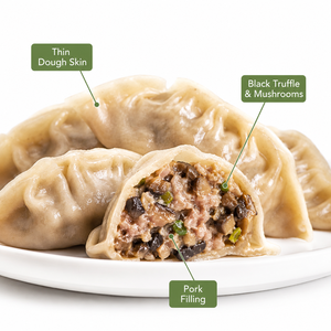 Dumplings au <span class=keywords><strong>porc</strong></span> et aux champignons truffes noires surgelés 240g, préparés, en sac <span class=keywords><strong>de</strong></span> 12 unités pour la vente en gros - Product Image 2