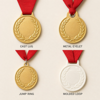 Médaille de sport en alliage de zinc poli avec logo personnalisé, vente en gros, pour la course de 5 km, la course à pied, l'emblème de chien, ton argenté, ruban turquoise, marathon