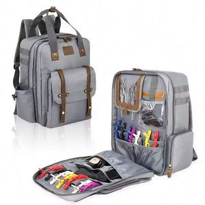 Free Sample Grey Portable Barber <b>Backpack</b> Hairdresser Bags Waterproof Storage Bag Professional Salon Barber <b>Tool</b> <b>Backpack</b> - Product Image 1