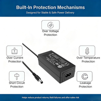 Adaptateur secteur universel MYIXI 60W AC/DC 100-240V vers DC 24V/15V 2.5A/4A en matériau PC, certifié CE et FCC