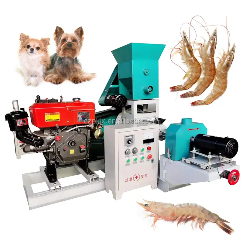 Máquina de alimentação de camarão pequena máquina flutuante de alimentação de peixes extrusora de alimentos para peixes máquina de fazer pelotas