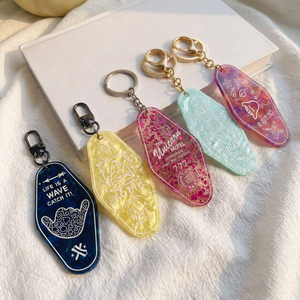 Portachiavi in Acrilico Personalizzato con Logo Stampato o Smaltato per Hotel e <span class=keywords><strong>Motel</strong></span>, Etichetta Retrò per Chiavi di Stanza, Souvenir per Bar e Caffè - Product Image 3