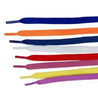 Aglets plats en polyester pour baskets avec couleurs personnalisées, emballage, MOQ 500 paires, modèle TC997, fabriqué à Taïwan, délai d'échantillon 5-7 jours