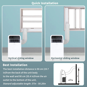 Climatiseur portable 8000 BTU 3 en 1, refroidisseur, déshumidificateur, ventilateur, unité AC 100W pour les pièces de 350 pieds carrés - Product Image 5