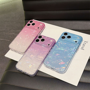 Coque de téléphone de luxe à motif dégradé pour iPhone 18 17 16 15 Pro Max, avec protection antichoc et touches indépendantes - Product Image 3
