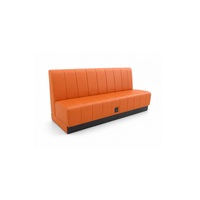 Sofa Banquette Kulit Ramah Lingkungan Warna Oranye, Tahan Lama, Kuat, dan Nyaman untuk Supermarket, Mal, dan Lainnya