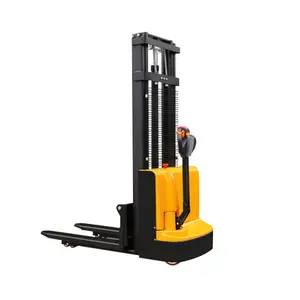 Diskon besar Forklift listrik 1,5ton 2 Ton Walkie Stacker palet elektrik 3.5m dupleks tiang tiga tiang 4.5 meter