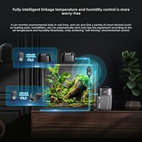 Contrôleur de thermomètre-hygromètre intelligent WiFi REPTIZOO pour terrarium de reptiles avec surveillance à distance par application, enregistrement des données de plus ou moins 1 degré Celsius