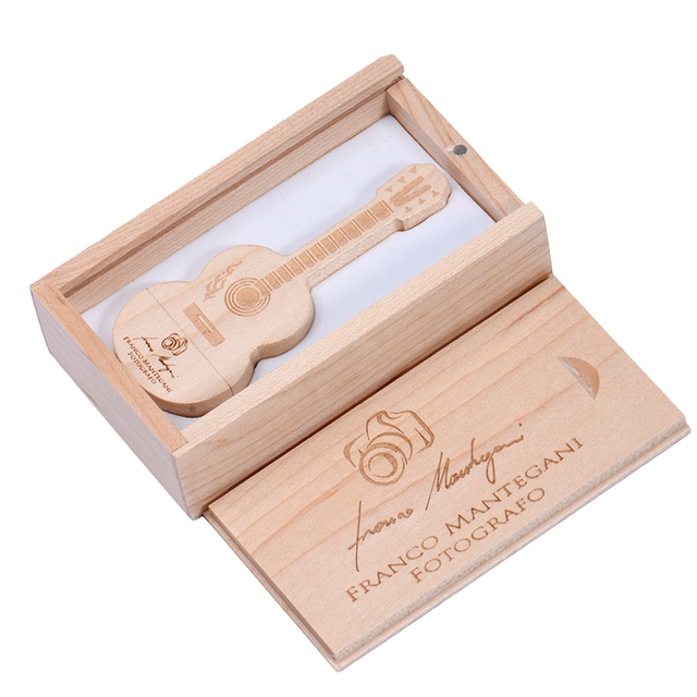 64GB USB 2.0 Guitar-Shaped Thumb Drive Promotional USB Stick with 4GB/8GB/32GB Capacities New Product 1-Year Warranty