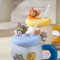 Mug à motif de dessin animé pour enfants, Tom et Jerry, tasse en céramique résistante aux hautes températures pour la maison