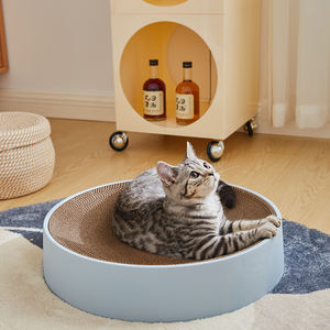 Multifunzionale cartone <span class=keywords><strong>Pet</strong></span> letto per gatto zampa di macinazione gioco resto rotondo cartone ondulato gatto gratta - Product Image 6
