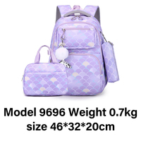 Sac à dos femme 2026 tendance, Mochilas Escolares de haute qualité, ensemble de sacs d'école 3-en-1 grande capacité pour filles et enfants