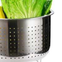 La grille de cuisson à la vapeur en acier inoxydable peut être superposée four à micro-ondes étanche lave-vaisselle peut être utilisé cuiseur à riz vapeur