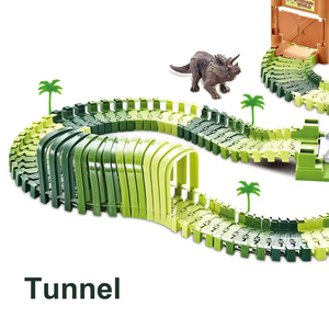 Pista <span class=keywords><strong>de</strong></span> <span class=keywords><strong>Dinosaurios</strong></span> para Niños, Juguete <span class=keywords><strong>de</strong></span> Construcción, Pista <span class=keywords><strong>de</strong></span> Carreras, Juego <span class=keywords><strong>de</strong></span> <span class=keywords><strong>Tren</strong></span>, Pista <span class=keywords><strong>de</strong></span> Carreras, Juguetes <span class=keywords><strong>de</strong></span> <span class=keywords><strong>Dinosaurios</strong></span>, 96 Uds. - Product Image 4