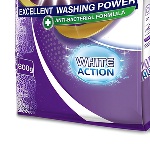Konzentriertes Waschmittelpulver White Action Antibakterielle Formel 800g für Kleidung - Product Image 3
