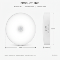 Lampe de nuit LED moderne à détecteur de mouvement, rechargeable, sans fil, magnétique, pour chambre, escalier, placard, couloir